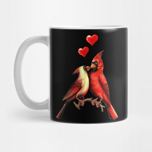 Red cardinals in love Christmas Mug